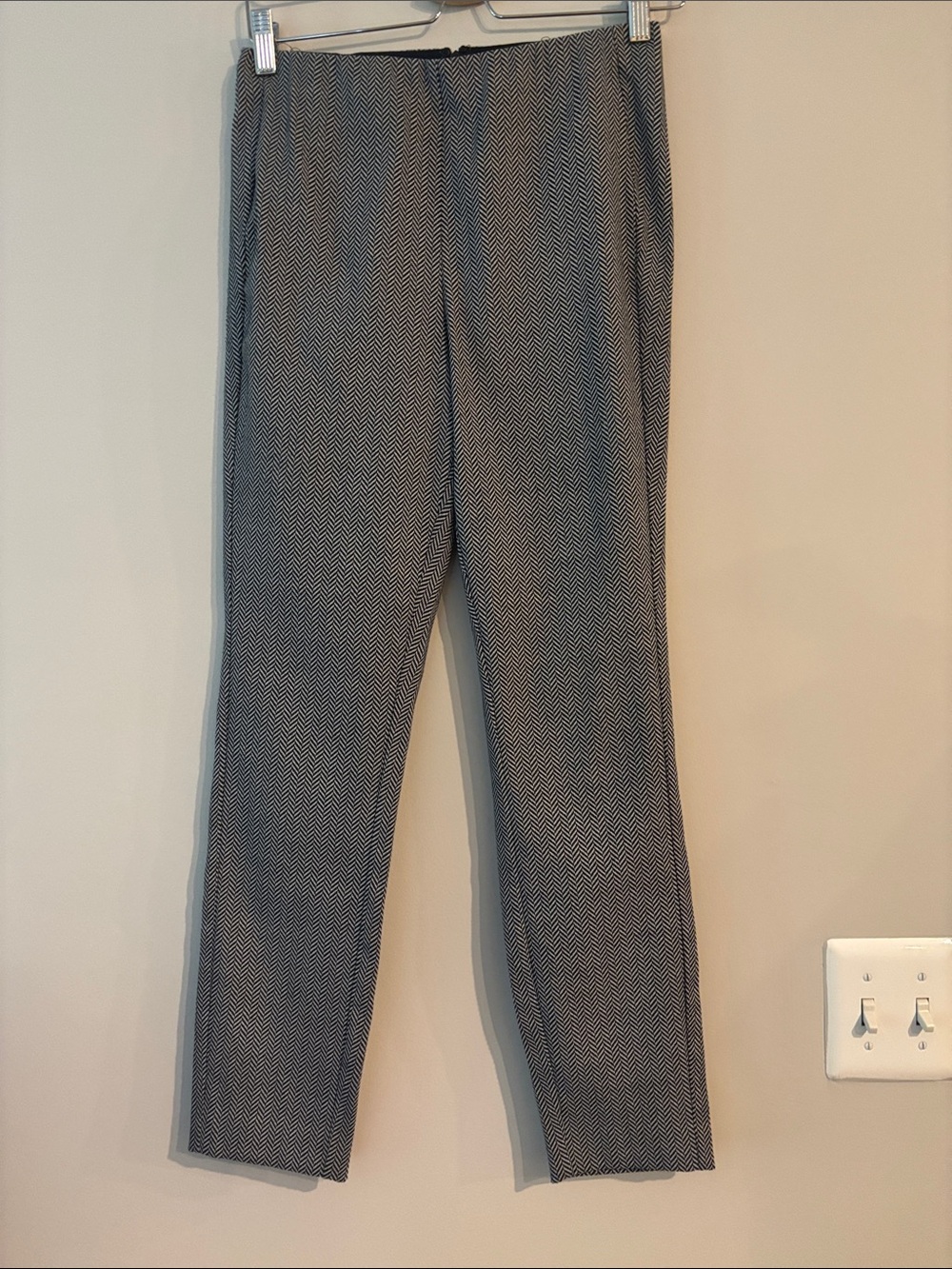 rag & bone Black and White Herringbone pants